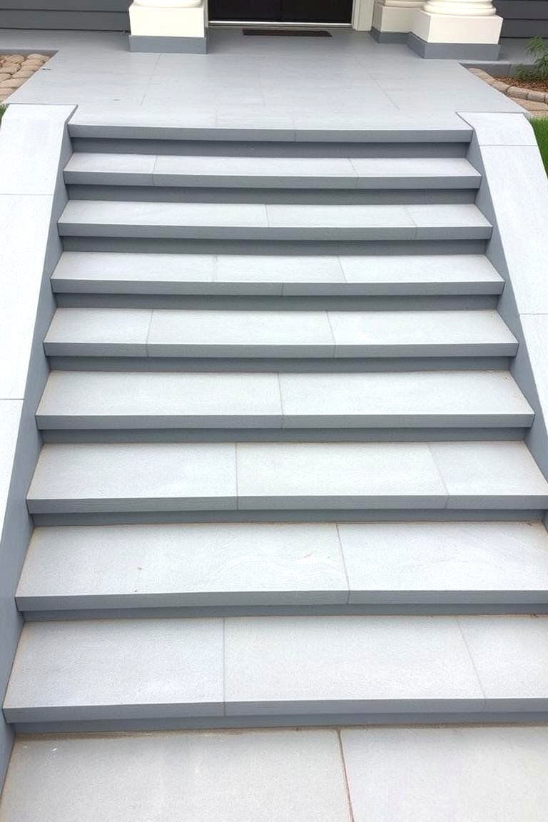 Modern Minimalistic Steps - 24 Bluestone Walkway Ideas