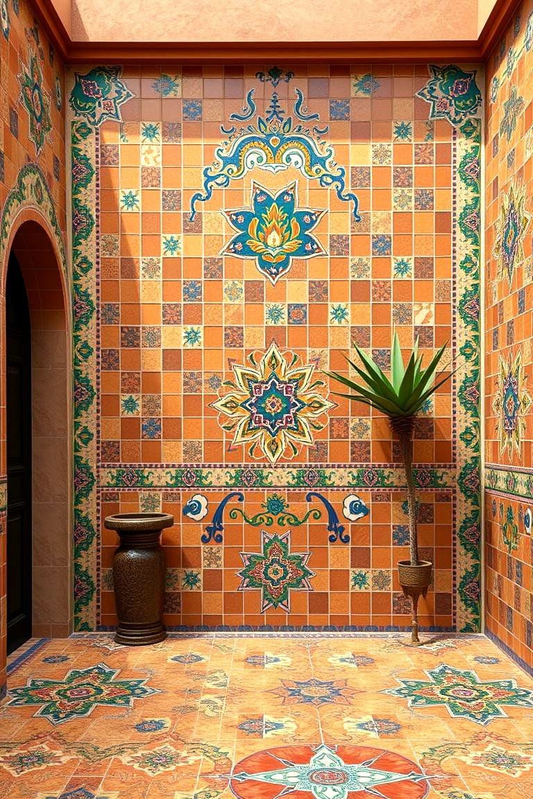 Modern Mosaic Terracotta Design - 24 Terracotta Kitchen Floor Ideas