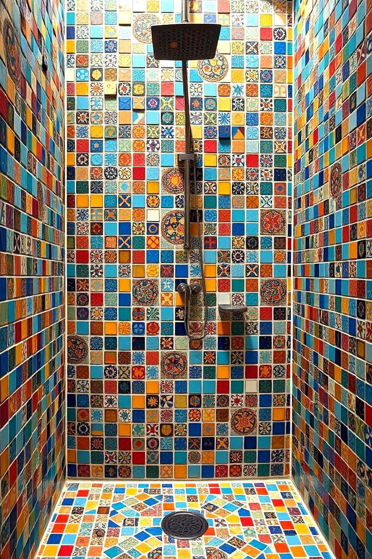 Modern Mosaic Tile - 24 Corner Shower Ideas