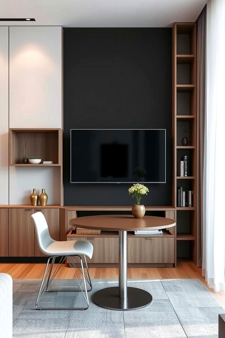 Modern Multi Functional Living Room - 24 Small Living Room Ideas With Tv and Dining Table