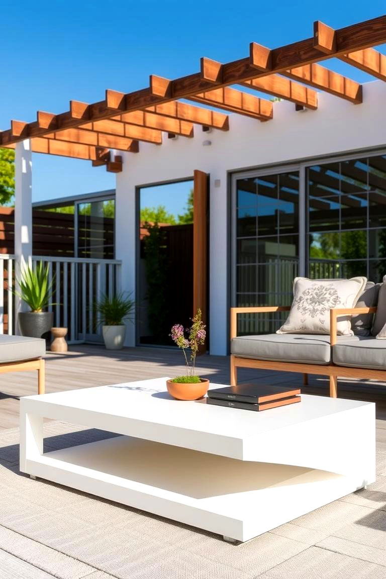 Modern Outdoor Coffee Table - 24 Deck Furniture Ideas