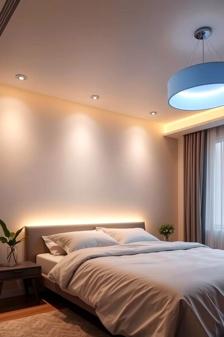 Modern Periwinkle Lighting - 24 Periwinkle Bedroom Ideas