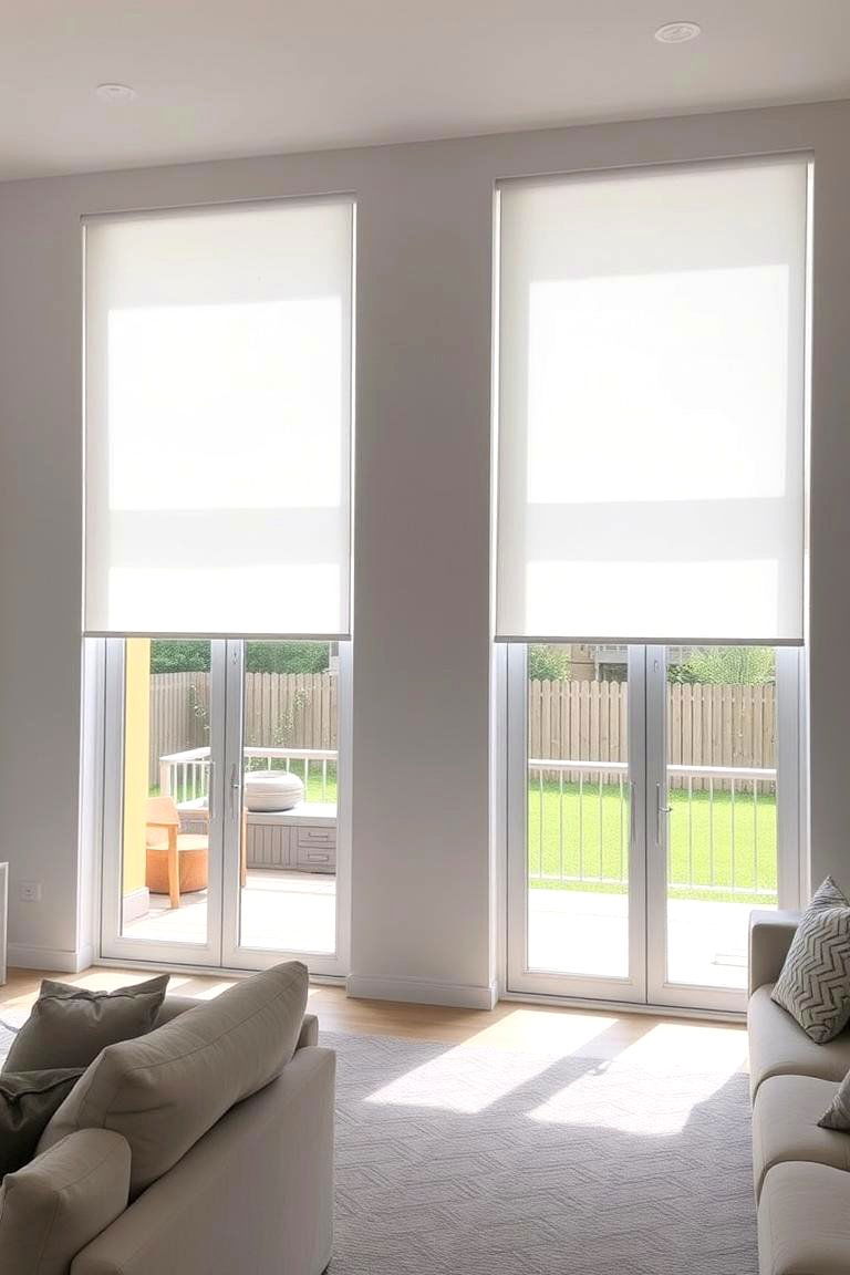 Modern Roller Shades - 24 Sliding Door Curtain Ideas