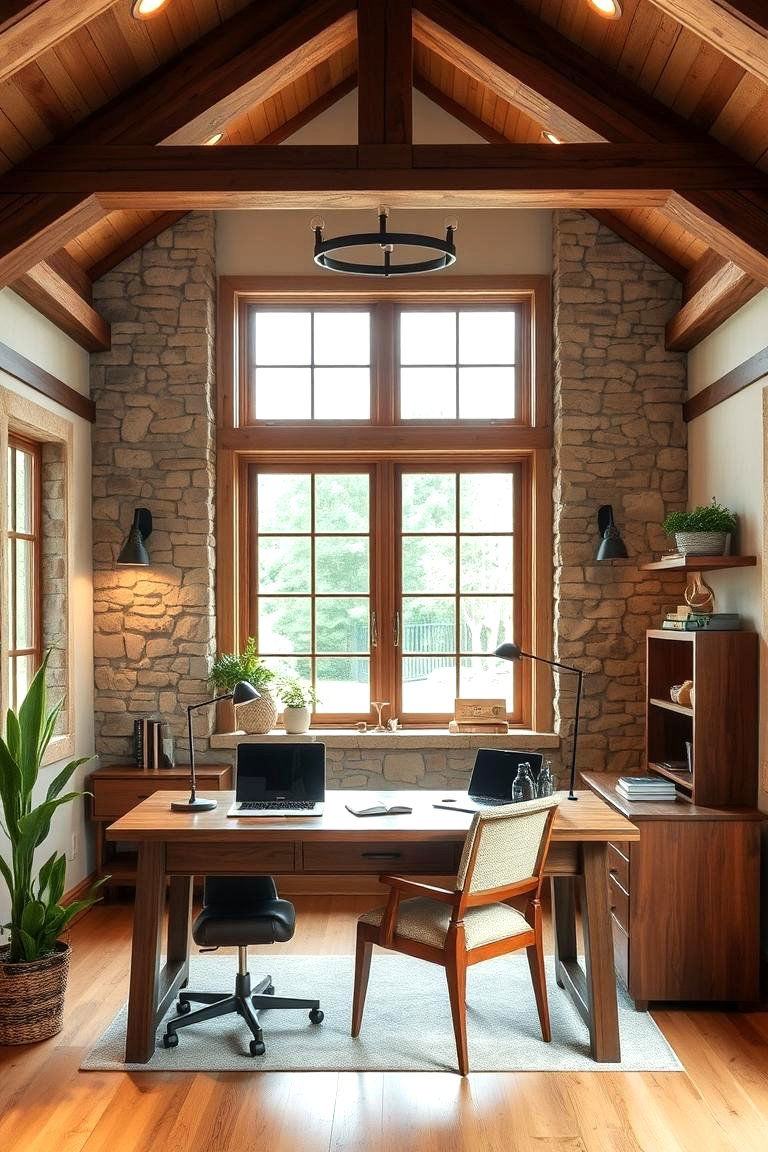 Modern Rustic Study - 24 Study Room Ideas