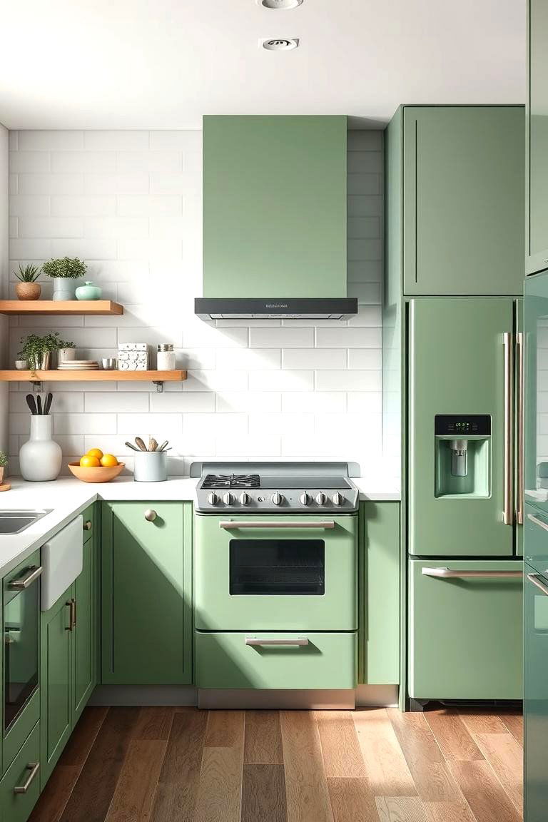 Modern Sage Green Appliances - 24 Sage Green Kitchen Ideas