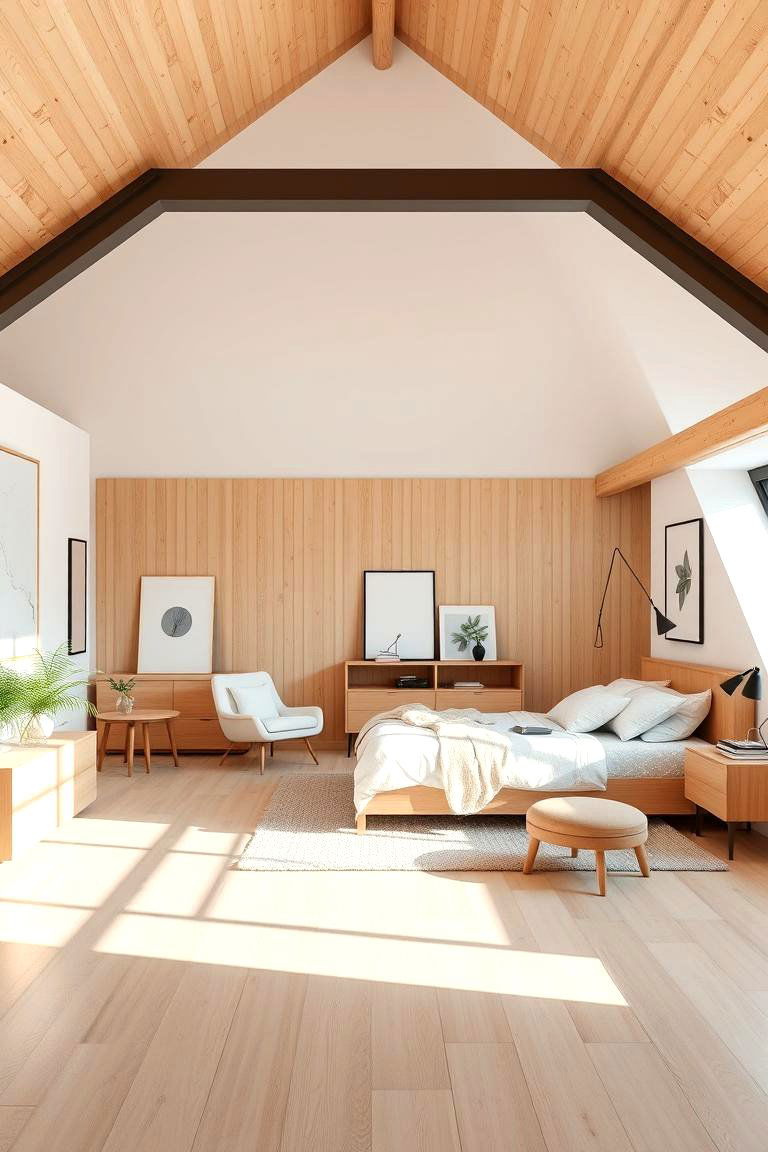 Modern Scandinavian Influence - 24 Loft Bedroom Ideas