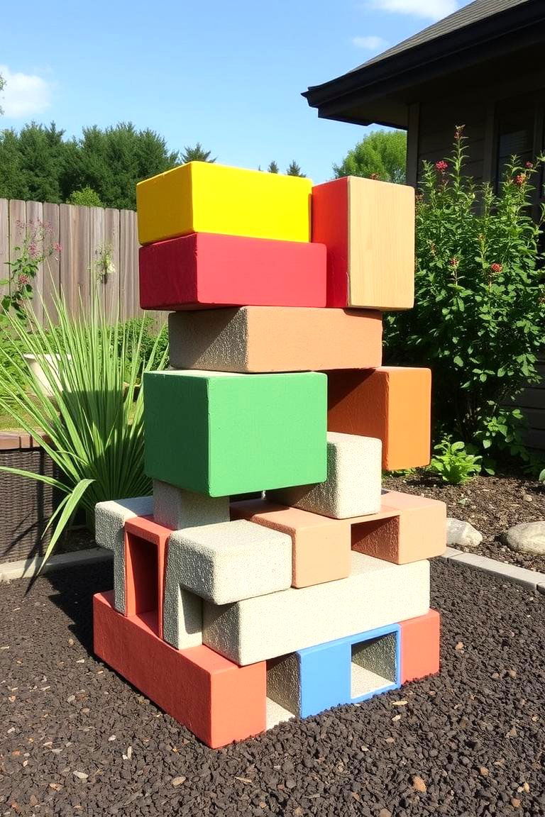 Modern Sculpture - 24 Cinder Block Garden Ideas