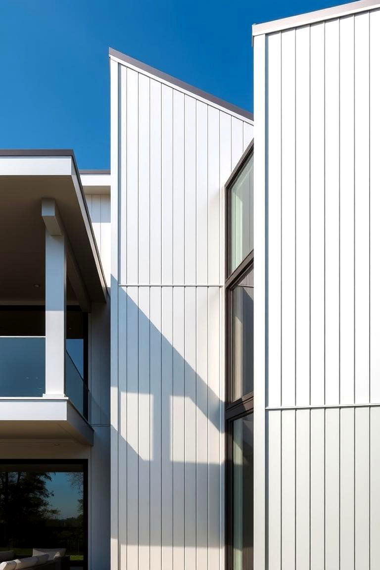 Modern Silver Board and Batten Siding - 24 Board and Batten Siding Colors