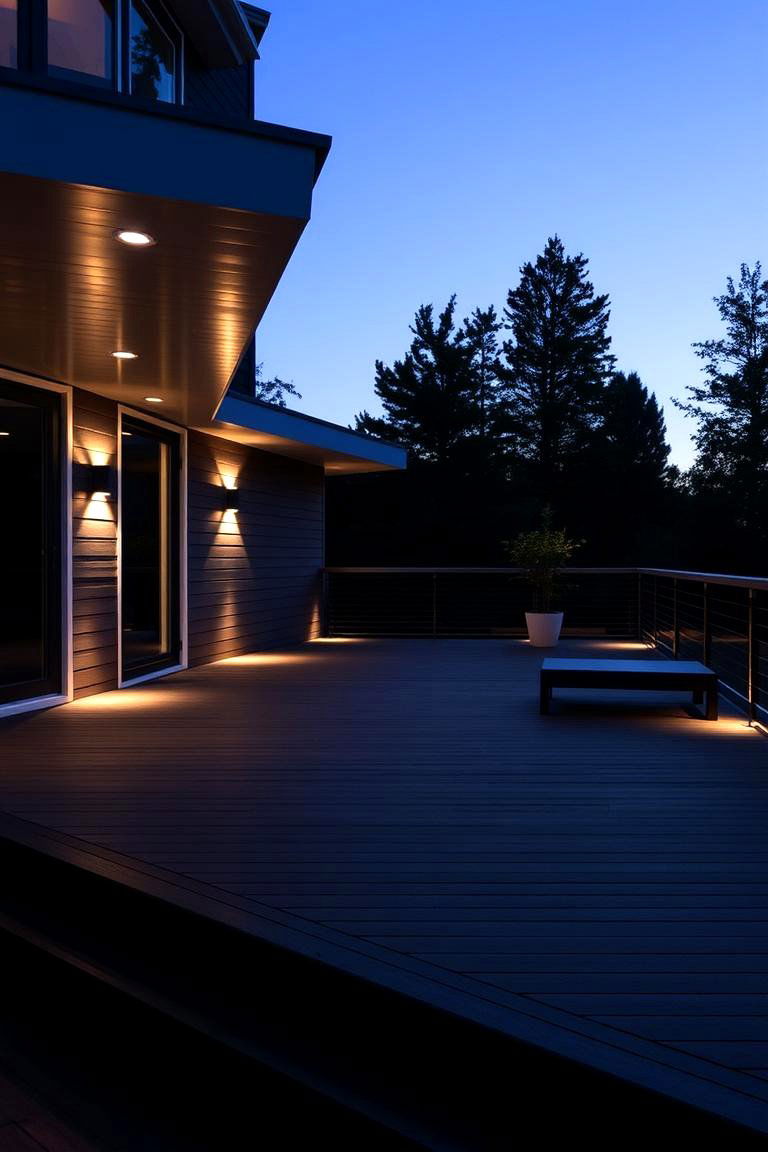 Modern Sleek Deck Lighting Designs - 24 Deck Lighting Ideas