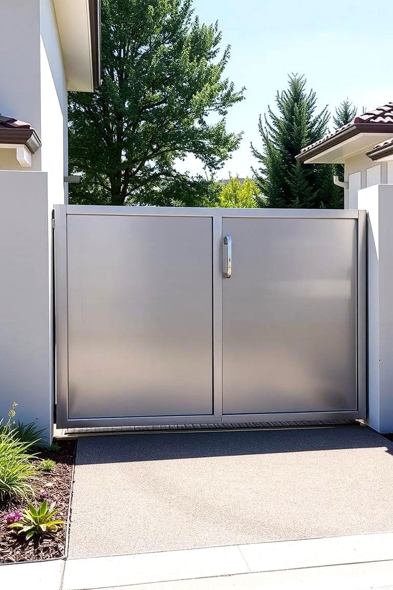 Modern Sliding Gate - 24 Front Gate Ideas