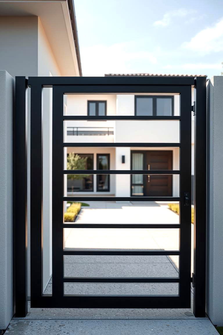 Modern Steel Gates - 24 Front Door Gate Ideas
