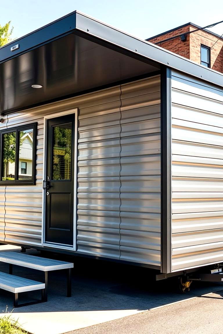 Modern Steel Siding for Industrial Appeal - 24 Mobile Home Siding Design Ideas