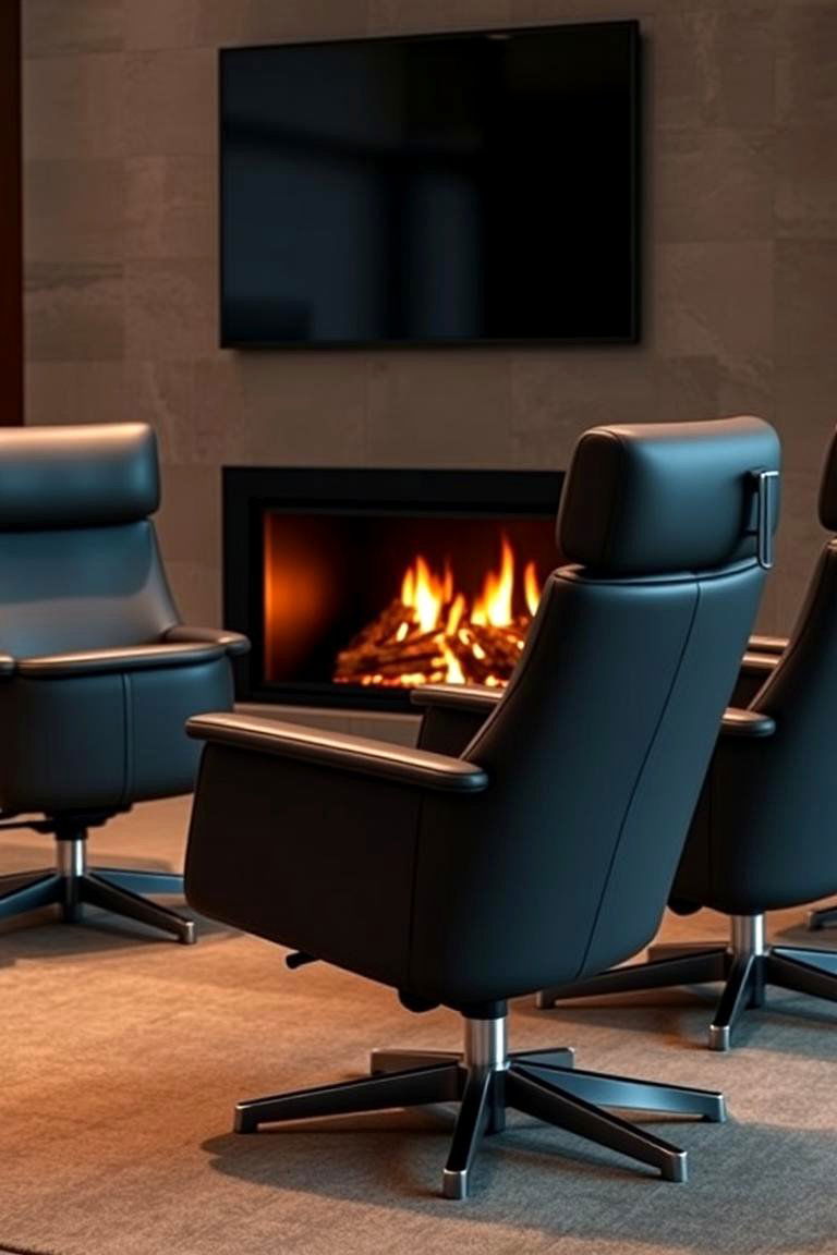 Modern Swivel Chairs - 24 Fireplace Seating Ideas