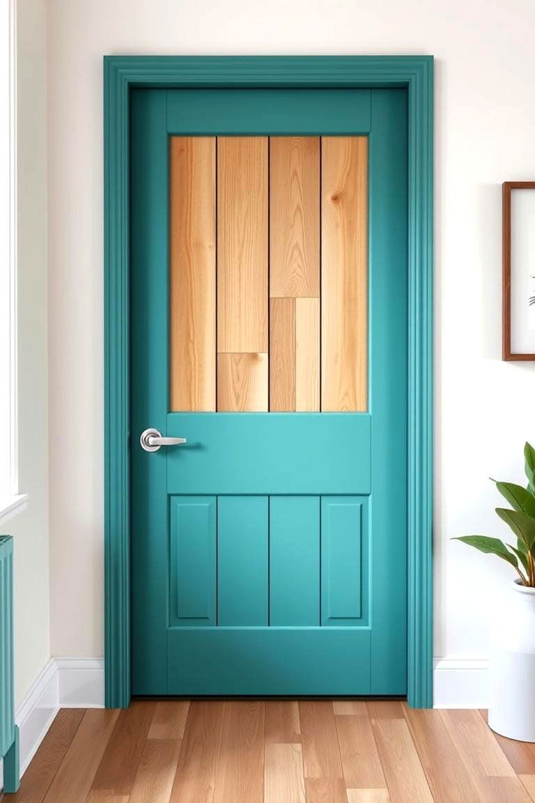 Modern Teal Freshness - 24 Cedar Front Door Colors Ideas