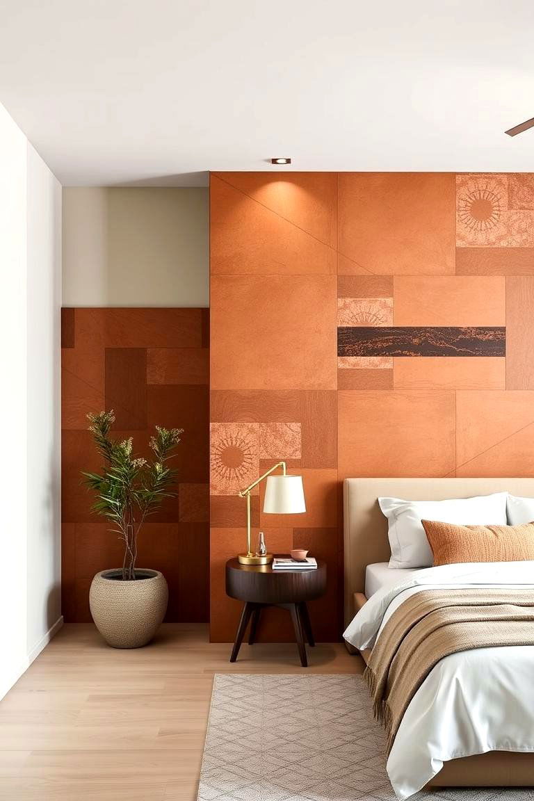 Modern Terracotta Wall Panels - 24 Terracotta Bedroom Ideas