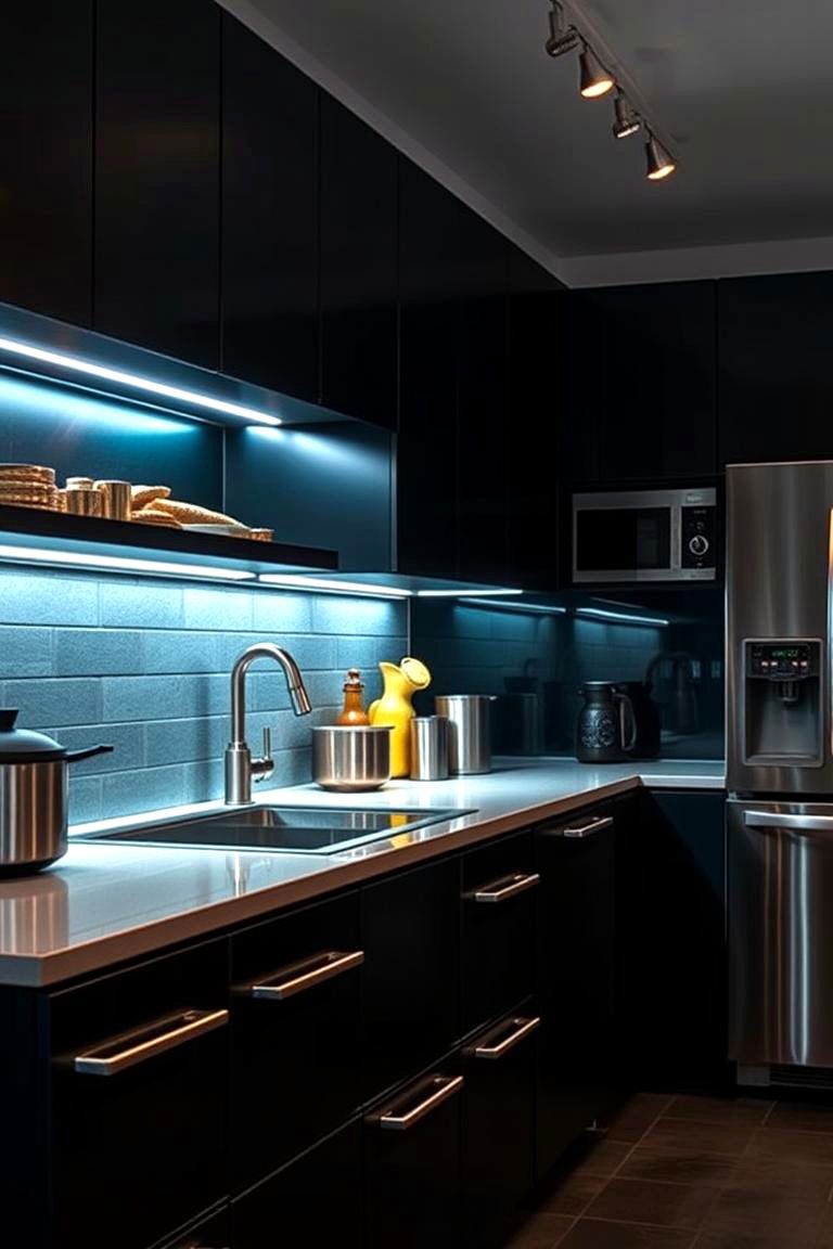 Modern Urban Dark Kitchen - 24 Dark Kitchen Ideas