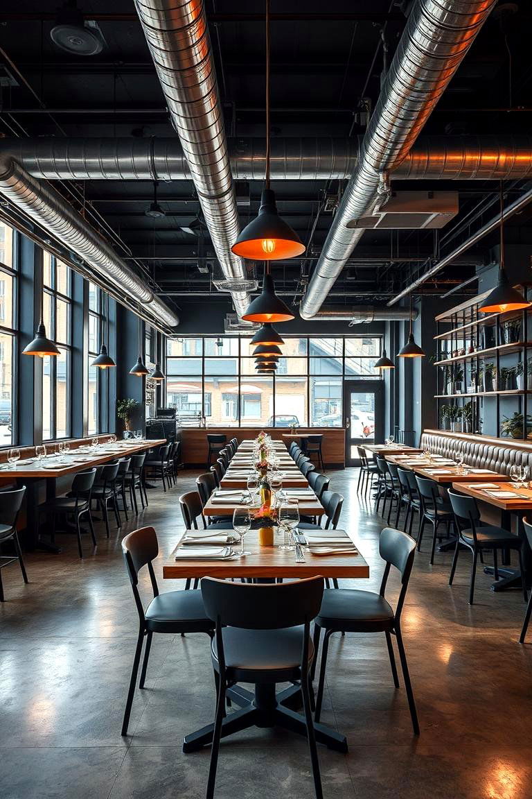 Modern Urban Industrial Vibe - 24 Industrial Dining Room Ideas