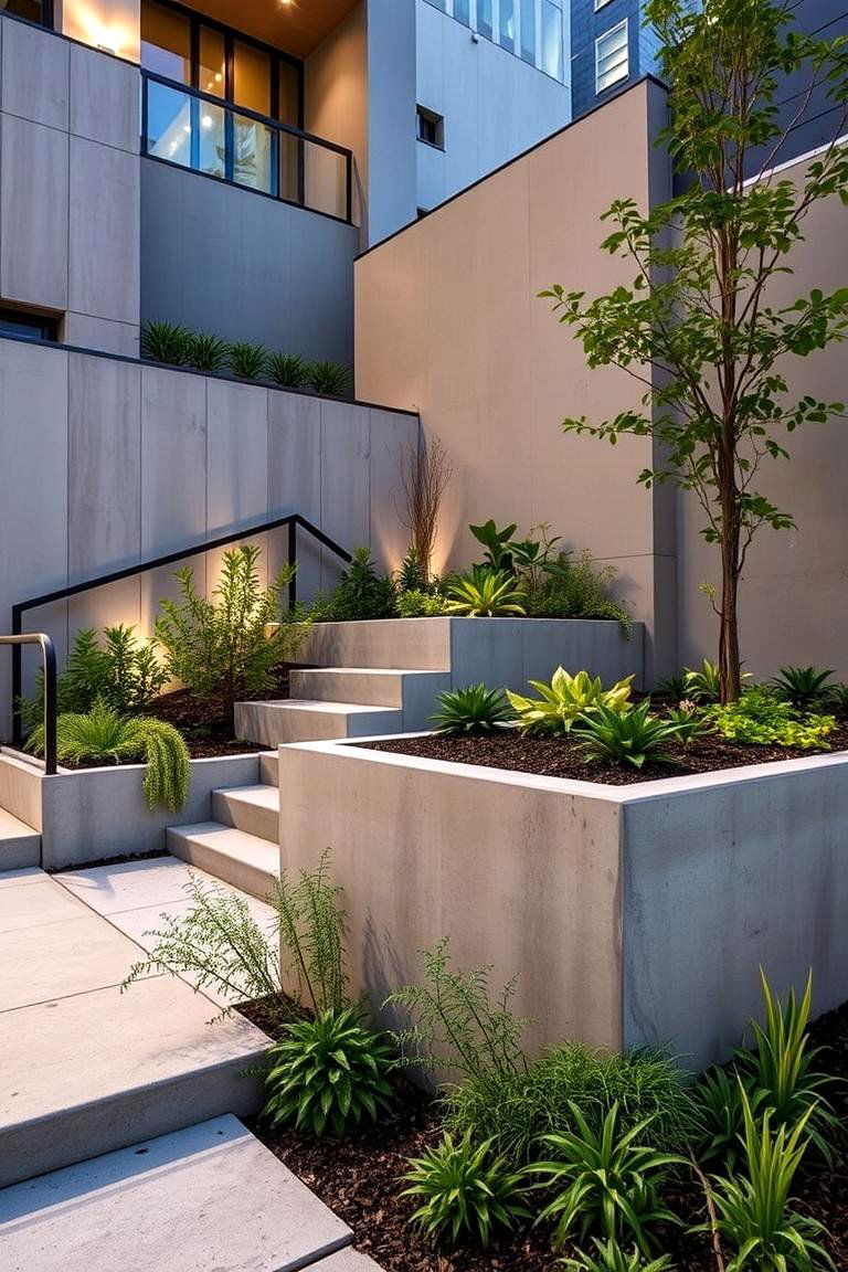 Modern Urban Sloping Garden - 24 Sloping Garden Design Ideas