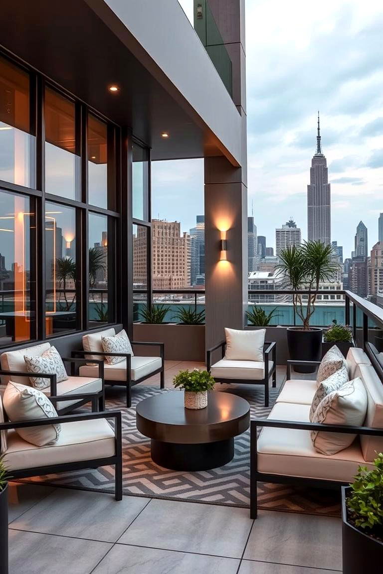Modern Urban Terrace - 24 Outdoor Living Room Ideas