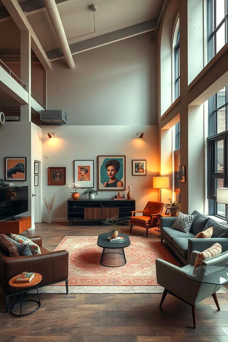 Modern Vintage Loft Space - 24 Loft Office Ideas