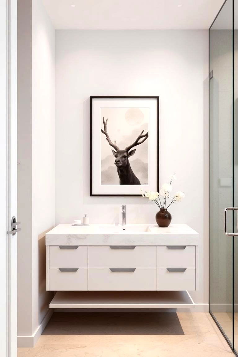 Modern Wall Art - 24 Aesthetic Bathroom Ideas