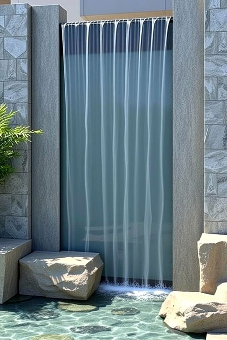 Modern Waterfall Design - 24 Backyard Waterfall Ideas