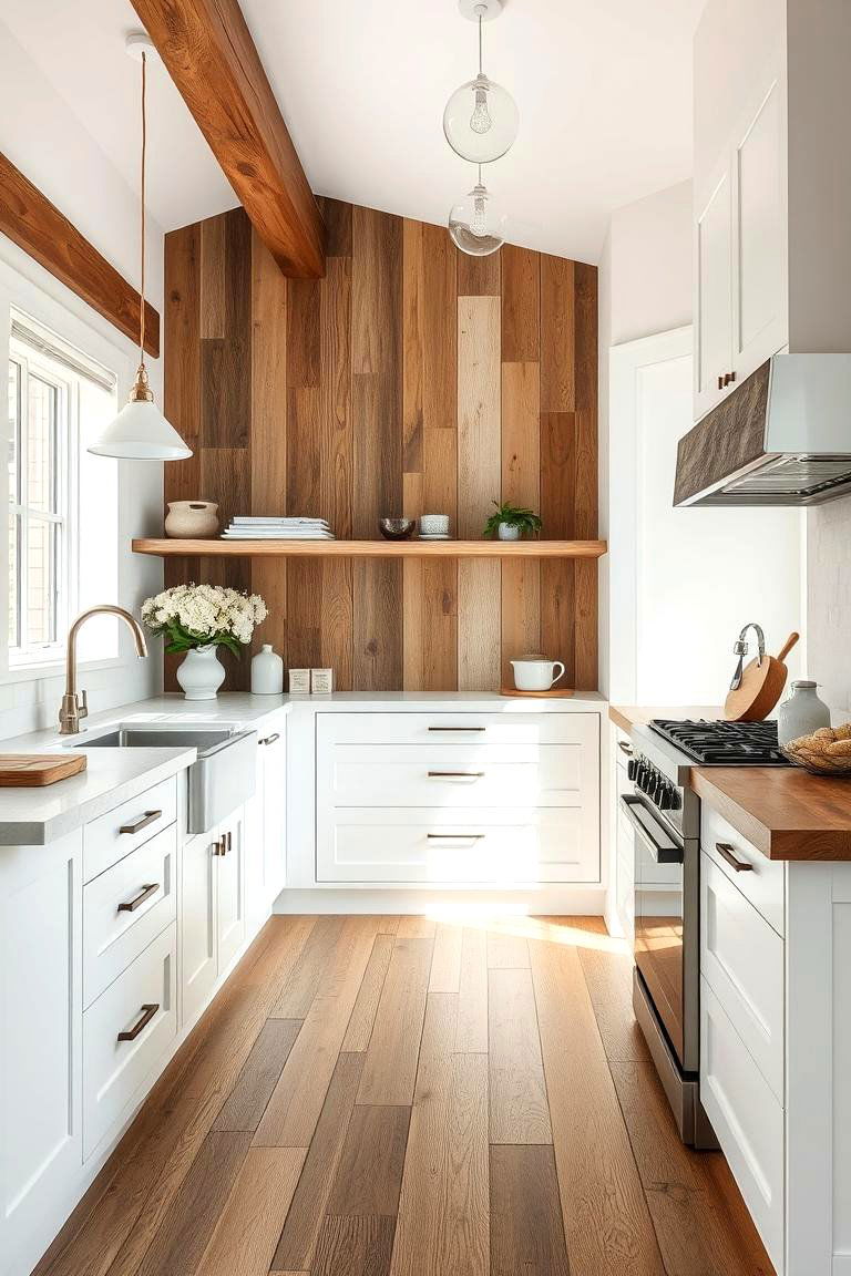 Modern White Rustic Kitchen - 24 White Kitchen Ideas