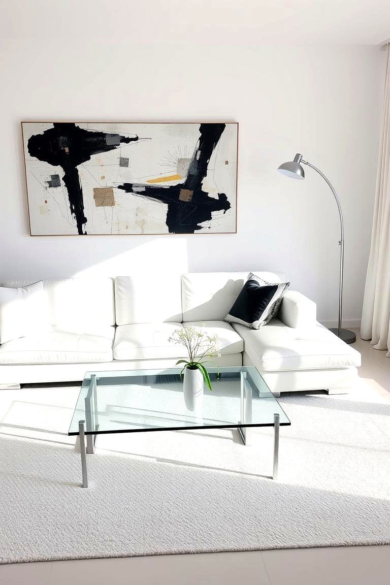 Modern White Sophistication - 24 White Living Room Ideas
