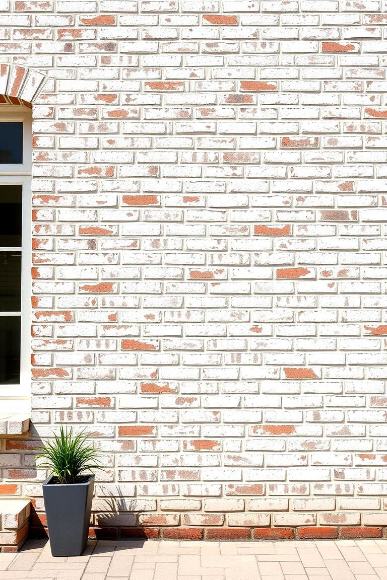 Modern White Wash Techniques - 24 Exterior Brick Paint Color Ideas