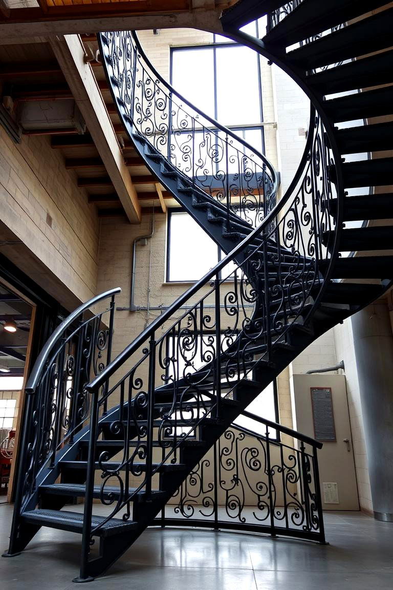 Modern Wrought Iron Staircase - 24 Contemporary Staircase Design Ideas