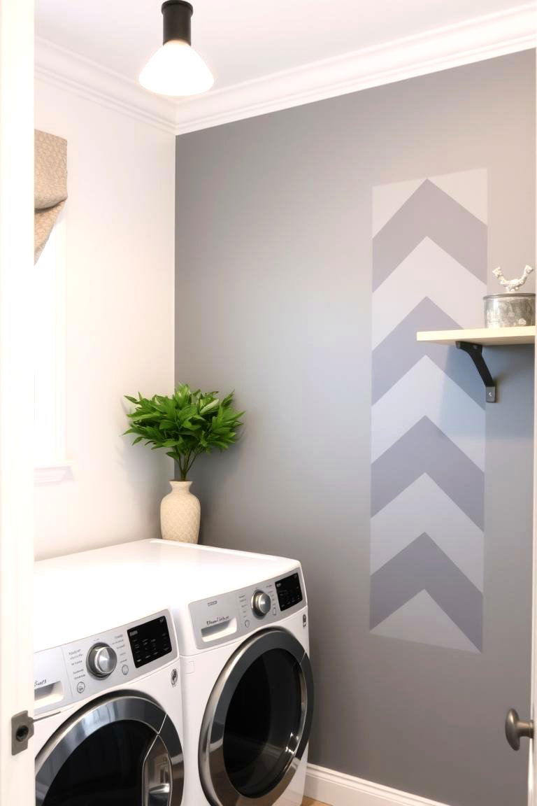 Modern and Chic Chevron Pattern - 24 Laundry Room Paint Ideas