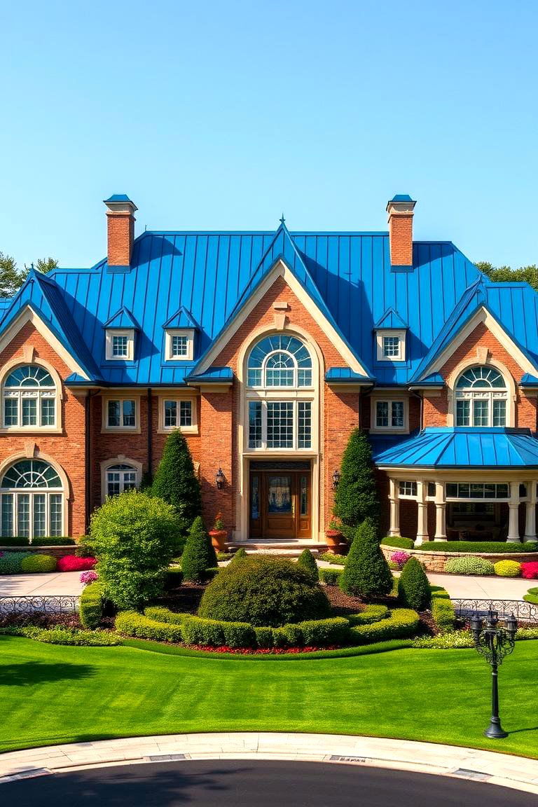 Modern and Contemporary Appeal - 24 houses with blue metal roofs