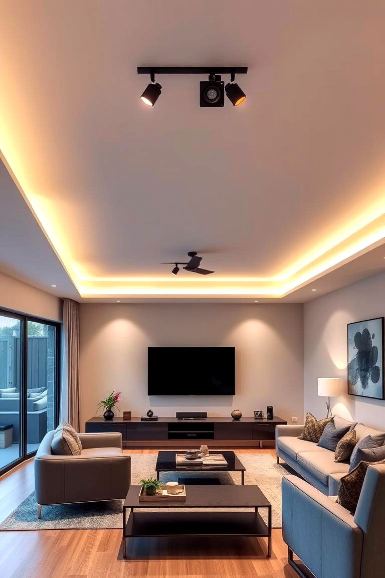 Modern and Minimalist Track Lighting - 24 Living Room Lighting Ideas