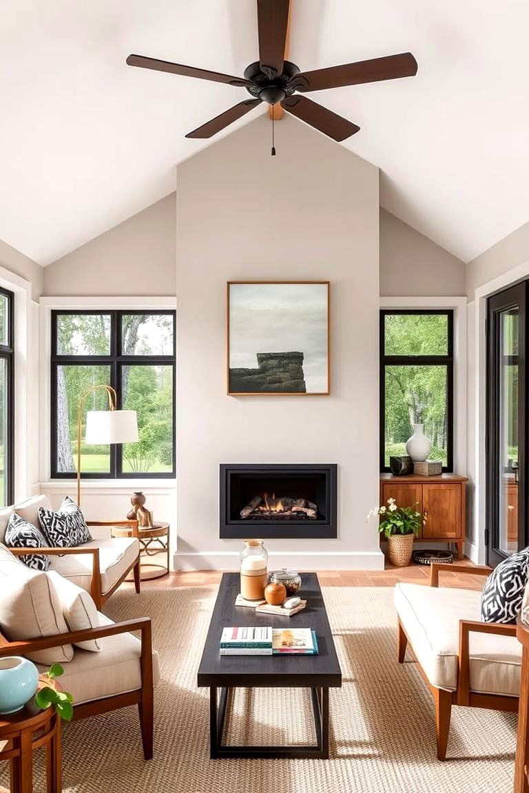Modern vs - 24 Sunroom With Fireplace