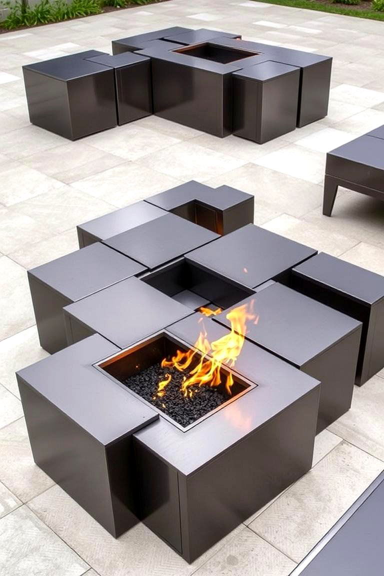 Modular Assembled Metal Fire Pit - 24 Metal Fire Pit Ideas