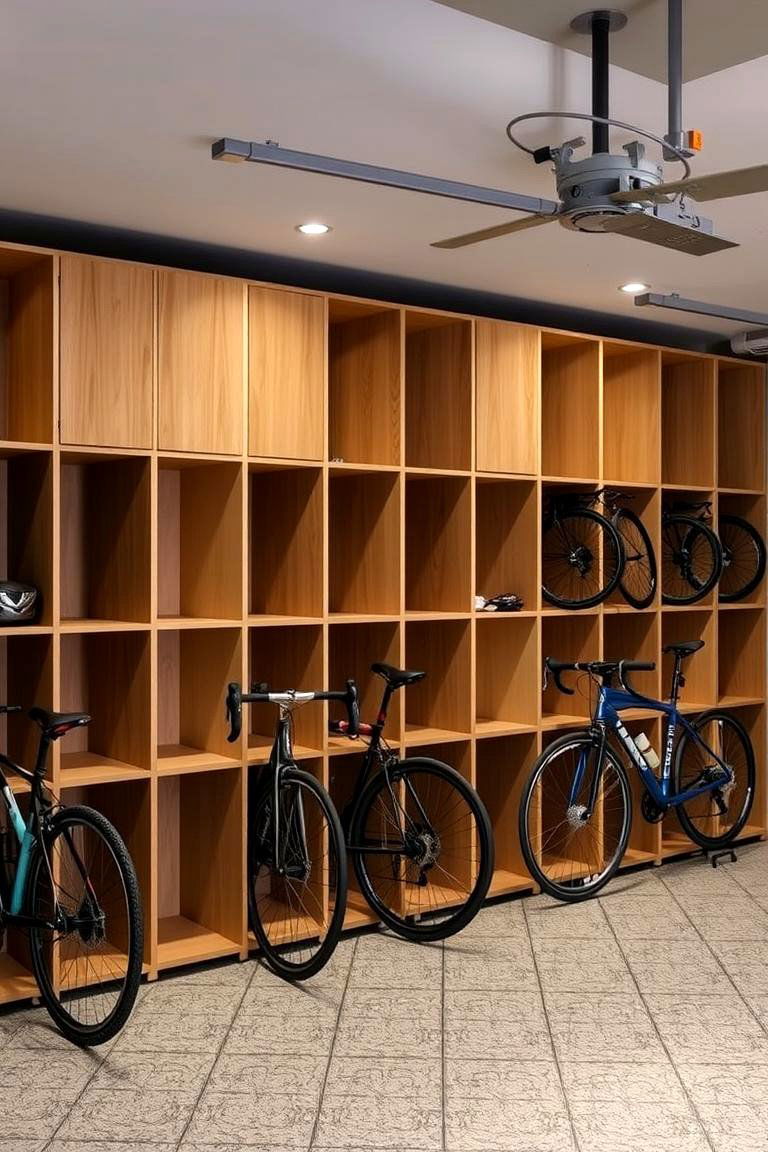 Modular Bike Cubbies - 24 Garage Bike Storage Ideas