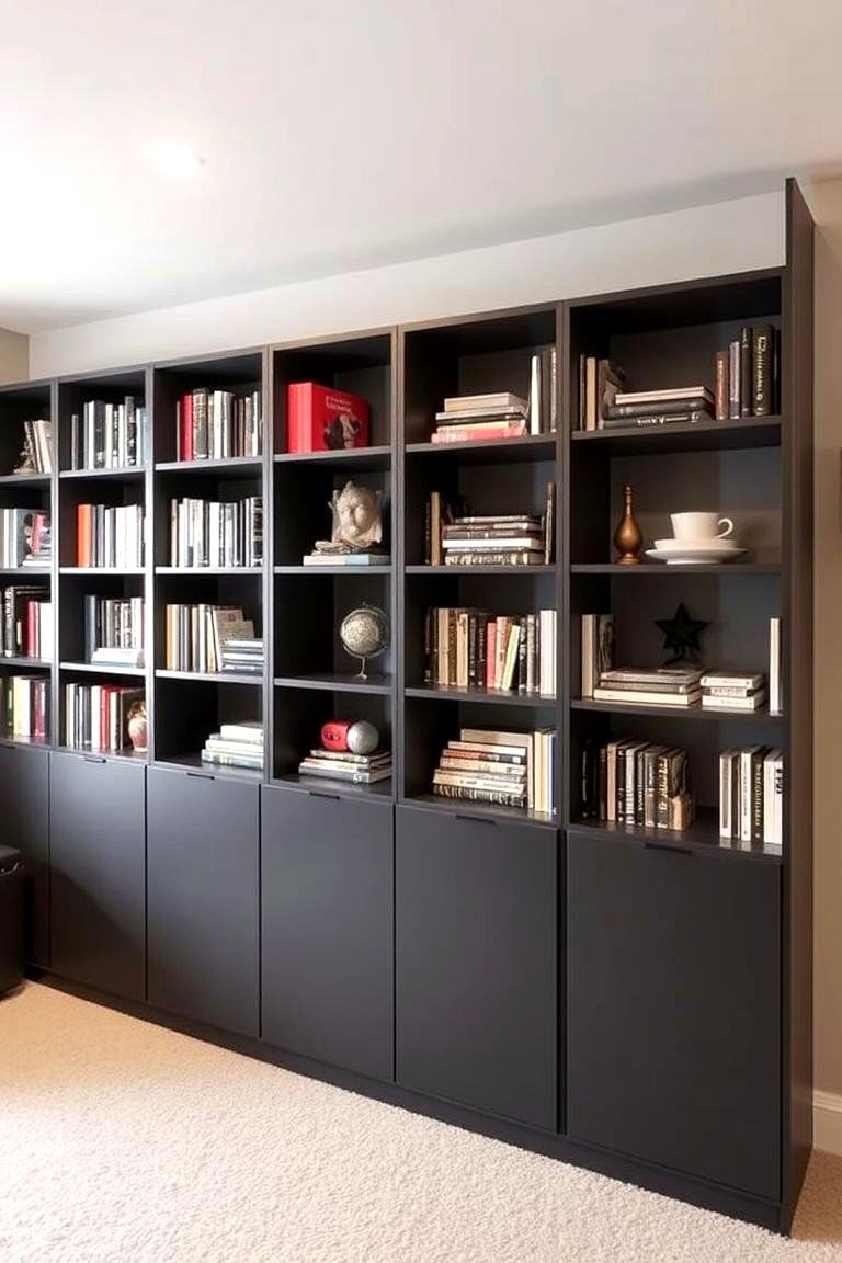 Modular Bookshelves for Personalized Organization - 24 Basement Furniture Ideas