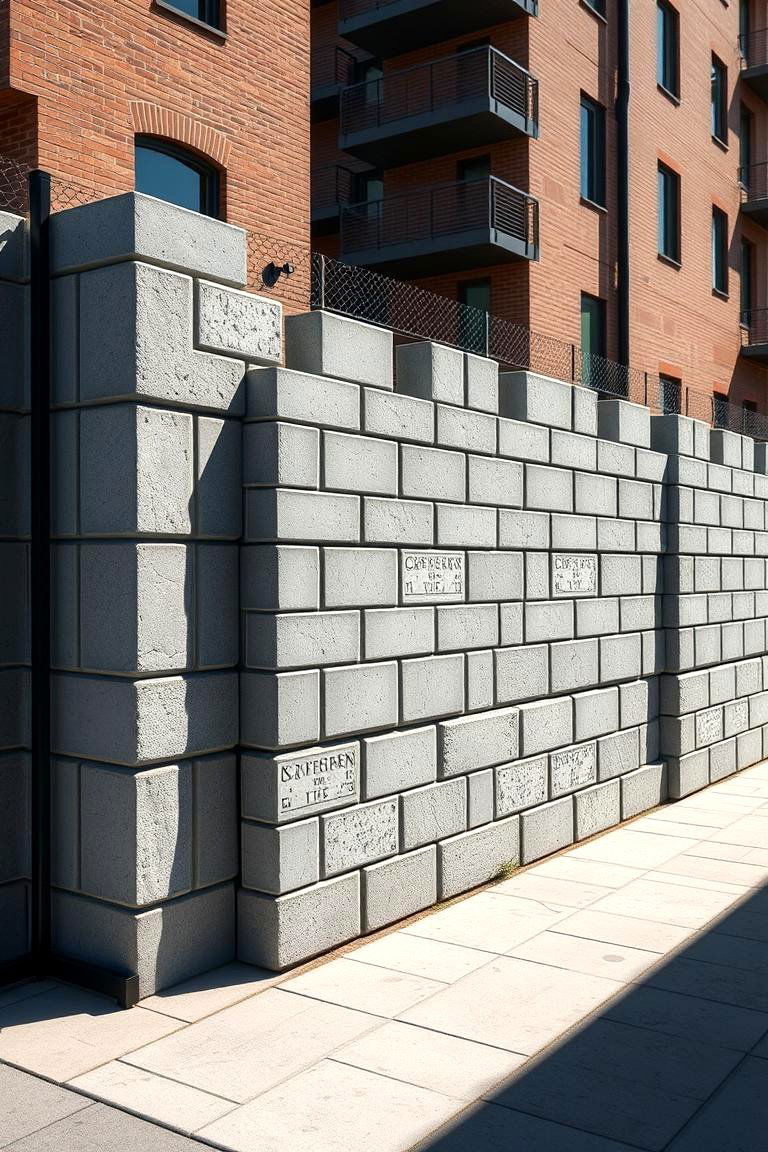Modular Contemporary Cinder Block Fence - 24 Cinder Block Fence Ideas