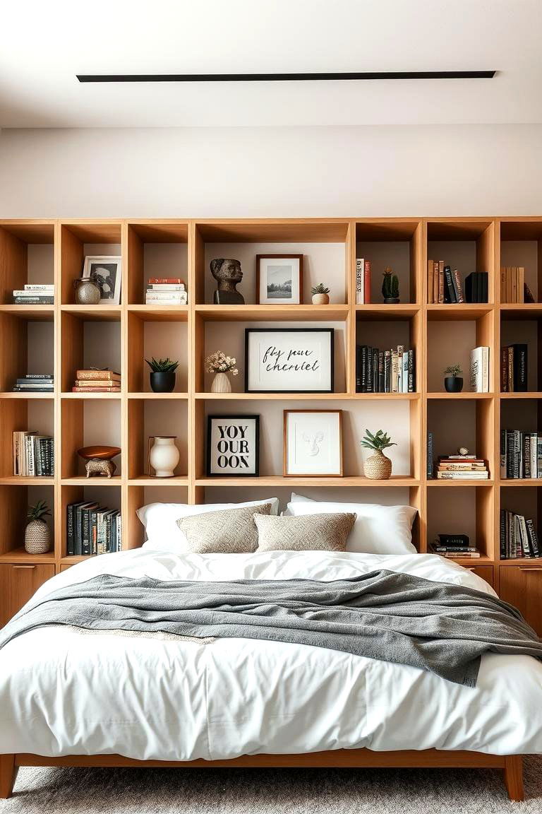 Modular Cube Shelves - 24 Bedroom Shelving Ideas