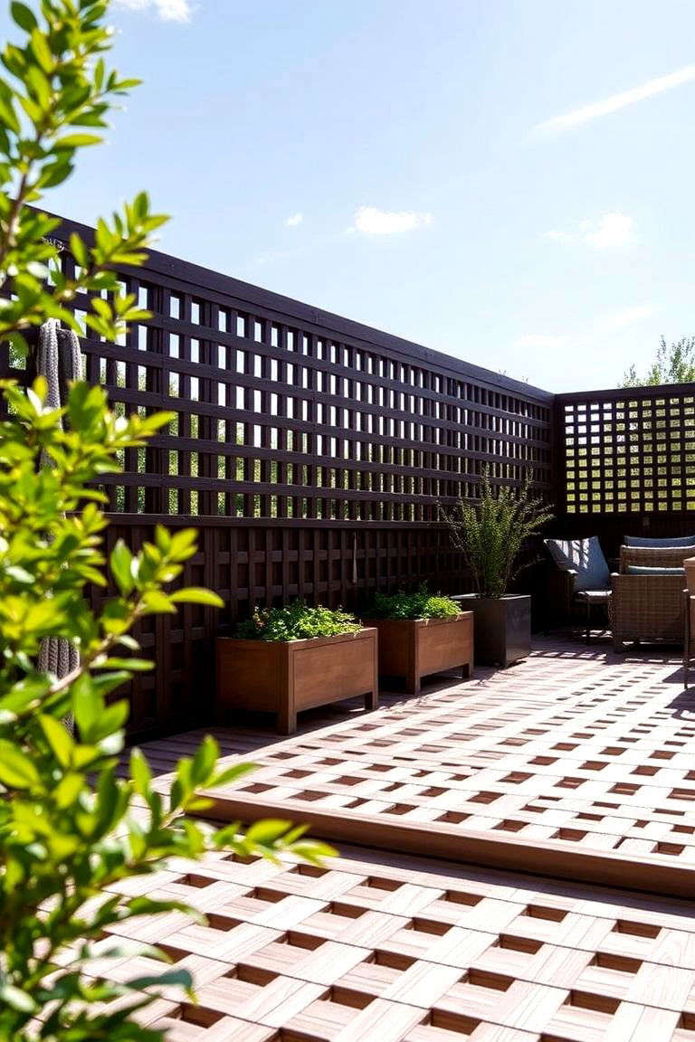 Modular Deck Lattice Installation - 24 Deck Lattice Ideas