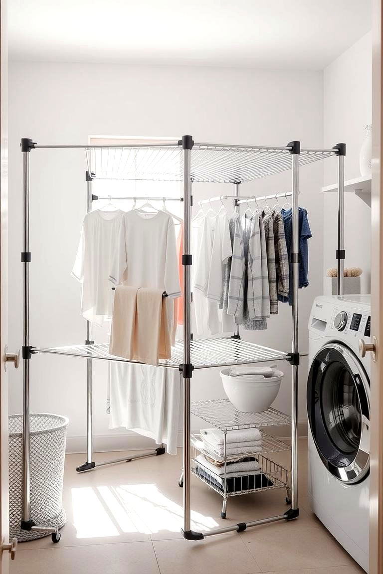 Modular Drying Rack System - 24 Laundry Room Drying Rack Ideas