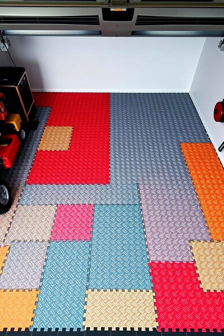 Modular Floor Mats Customization - 24 Garage Flooring Ideas