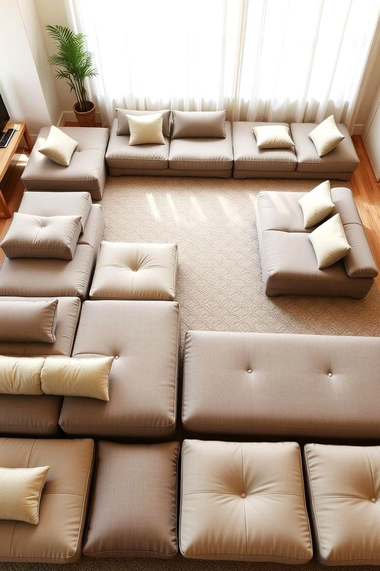 Modular Floor Seating for Custom Arrangements - 24 Floor Seating Ideas
