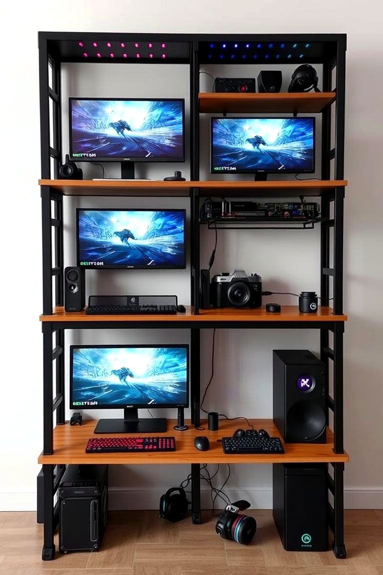 Modular Gaming Stations - 24 Arcade Room Ideas