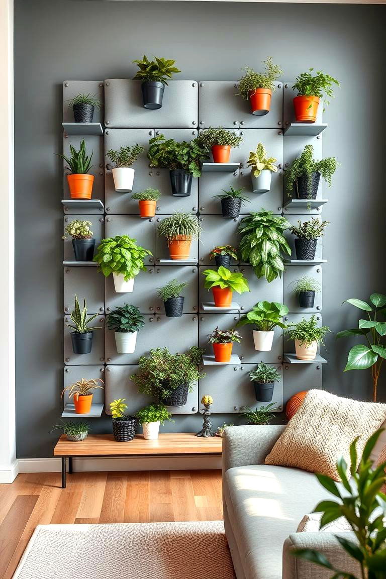 Modular Plant Wall System - 24 Indoor Plant Wall Ideas