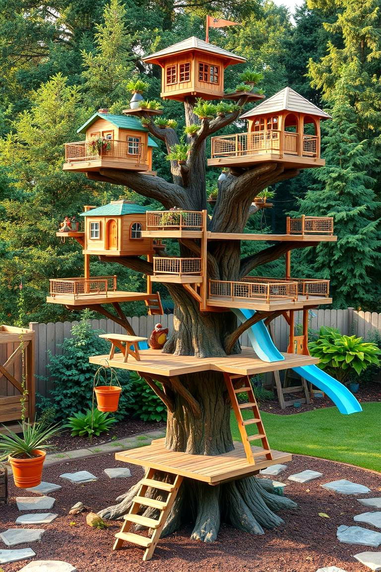 Modular Platform Adventure Tree - 24 Outdoor Cat Tree Ideas