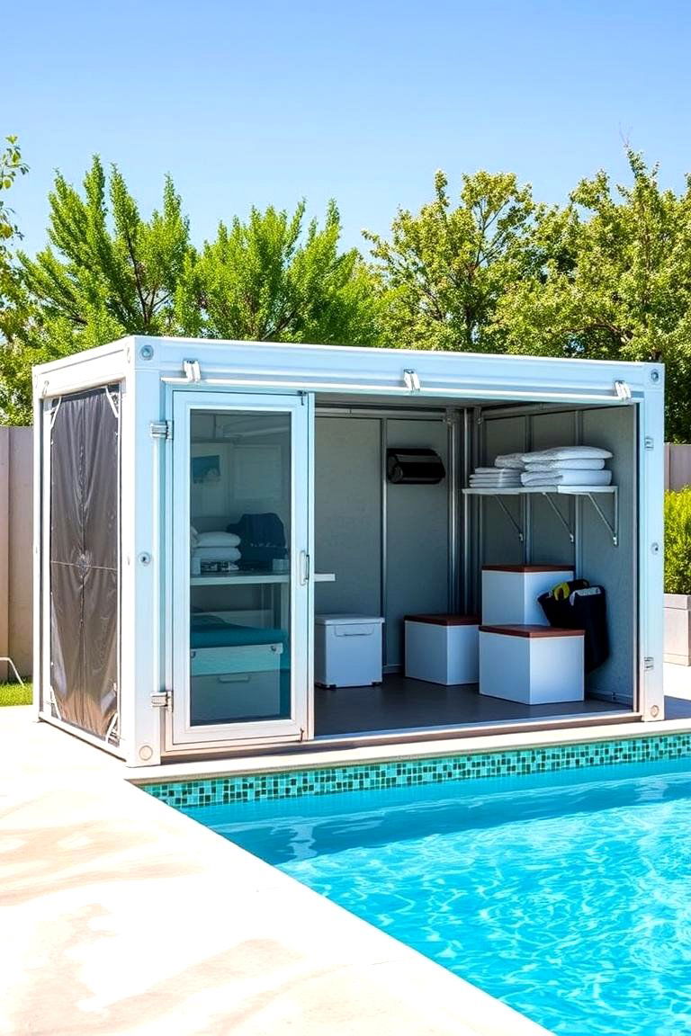 Modular Portable Pool Shed - 24 Pool Shed Ideas