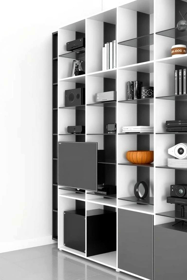 Modular Shelving System - 24 Small Media Room Ideas