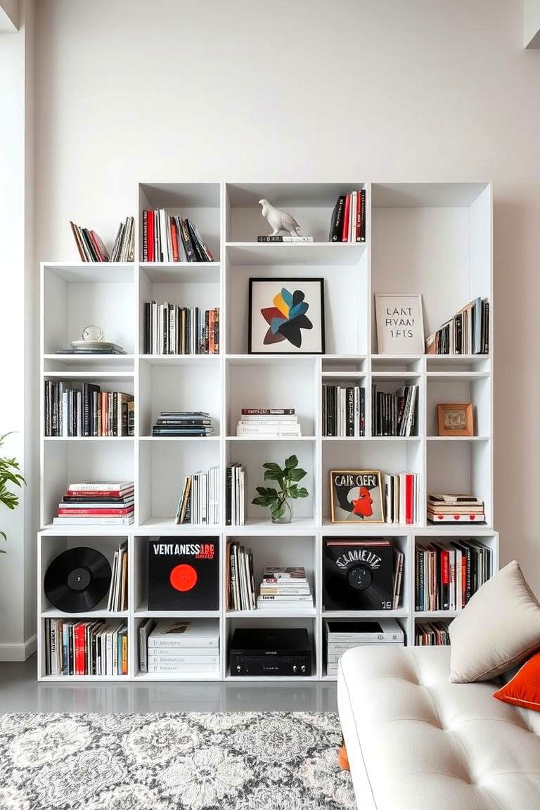Modular Shelving Systems for Customization - 24 Living Room Shelf Ideas