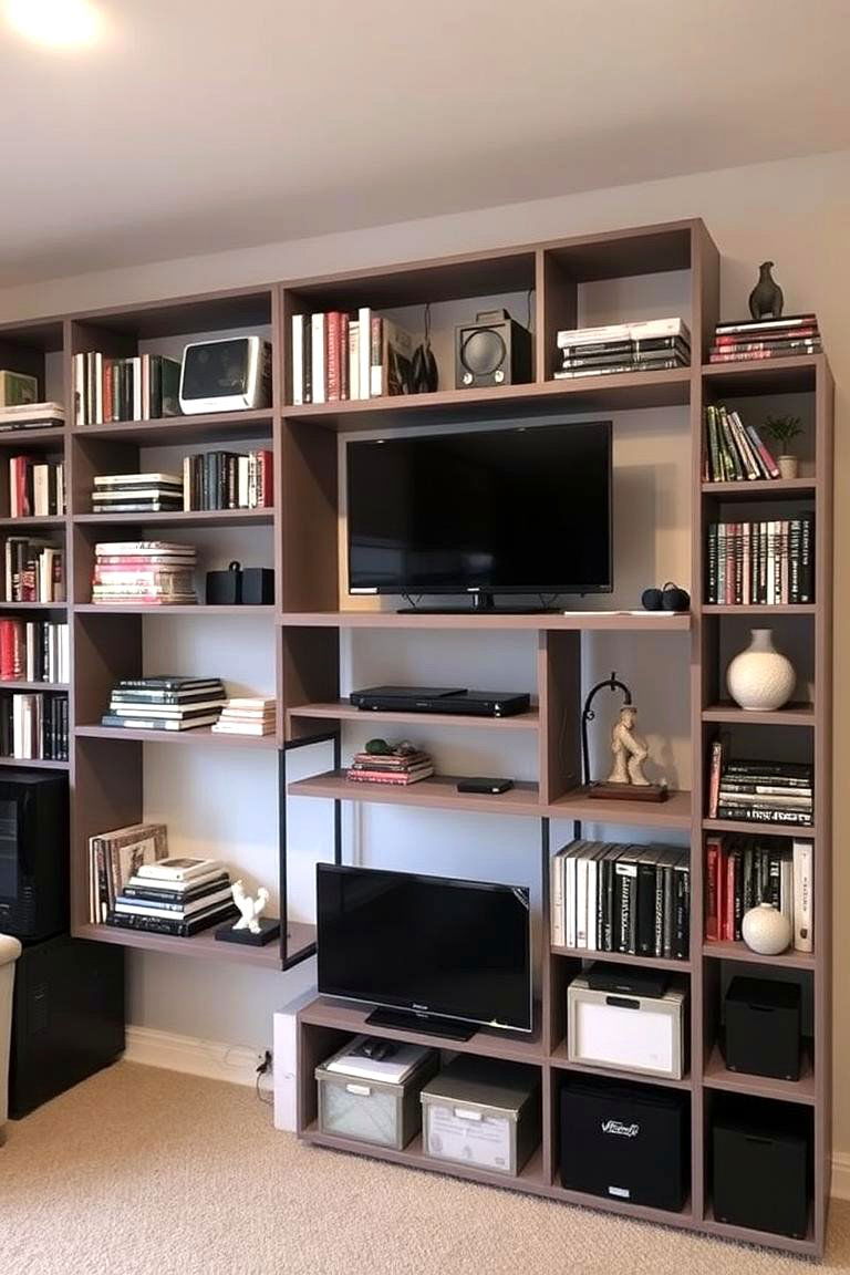 Modular Shelving Units for Custom Storage - 24 Basement Storage Ideas
